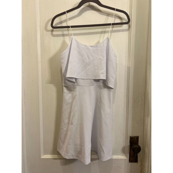 NWT Alice + Olivia White Spagetti Strap Y2K Mini Dress MSRP $295  Women's Size 2 - Picture 2 of 12